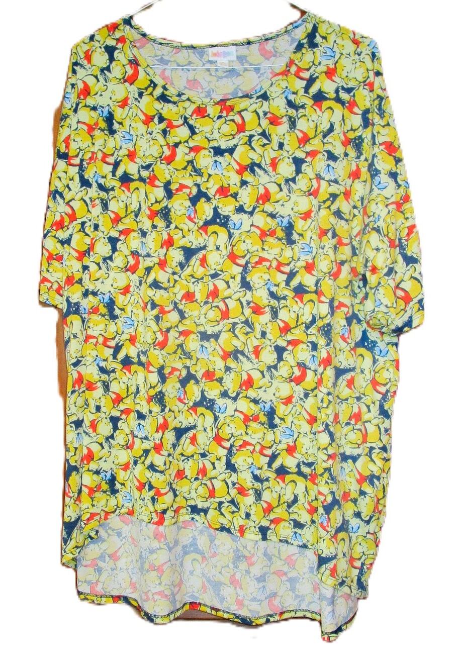 LuLaRoe Women's Tunic Top Winnie the Pooh Print Simply Comfortable Line Size 3XL
